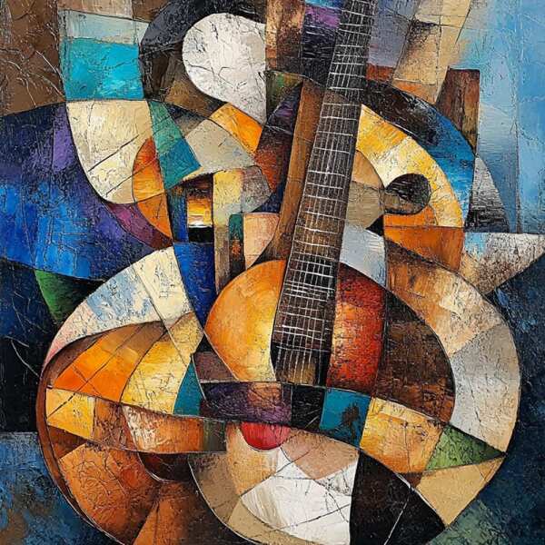 Abstract Gitar Kanvas Tablo - 2