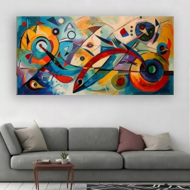 Abstract Renkler Kanvas Tablo - 