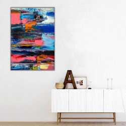 Abstract Soyut Renklerle Kanvas Tablo - 