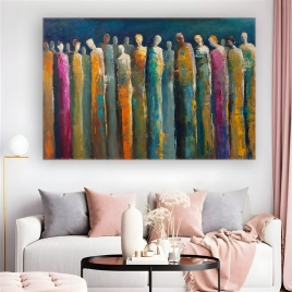 Abstre Kadın Figürleri Kanvas Tablo - 