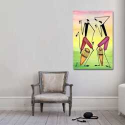 Afrika Dansçıları Kanvas Tablo - 
