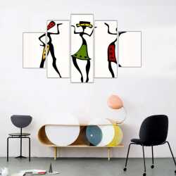 Afrika Dansçıları Kanvas Tablo - 