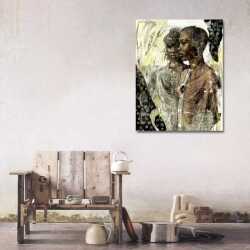 Afrika Kabile Hayatı Süren İnsanlar Kanvas Tablo - 