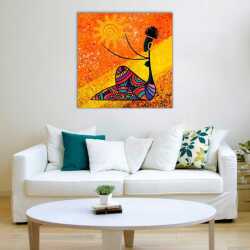 Afrika Kadını Kanvas Tablo - 