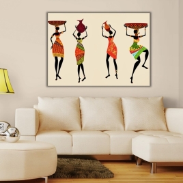 Afrikalı Kadınlar Kanvas Tablo 3 - 