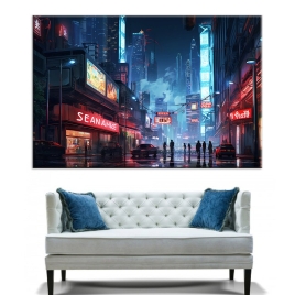 Akşam ve Şehir Kanvas Tablo - 