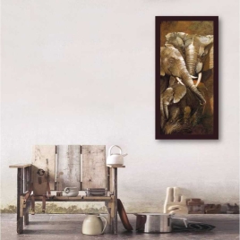 Anne ve Yavru Fil Tablo - 