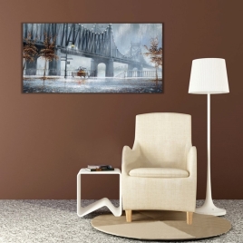 Antik Köprü Panoramik Kanvas Tablo - 