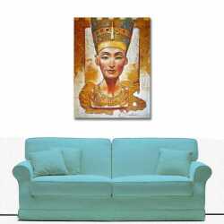 Antik Mısır Kraliçesi Nefertiti Kanvas Tablo - 