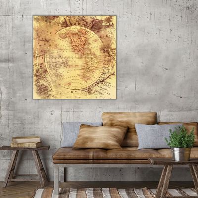 Antik Sepya Dünya Haritası