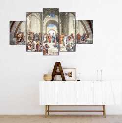 Antik Yunan 5 Parçalı Kanvas Tablo - 