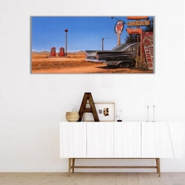 Antika Araba Panoramik Kanvas Tablo - 