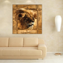 Aslan Portre Kanvas Tablo - 