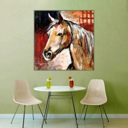 At Kafası Kanvas Tablo - 