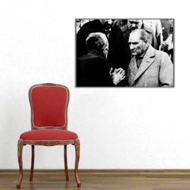 Atatürk Vatandaşla Konuşuyor Kanvas Tablo - 