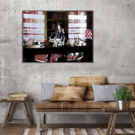 Atatürk ve Çalışma Ofisi Kanvas Tablo - 