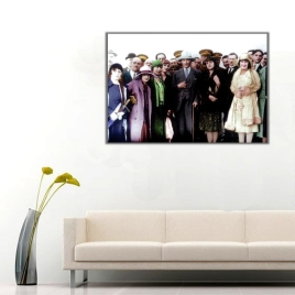 Atatürk ve Türk Halkı Kanvas Tablo - 