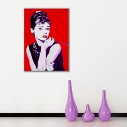 Audrey Hepburn Kanvas Tablo - Thumbnail