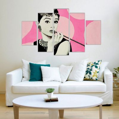 Audrey Hepburn PopArt Kanvas Tablo
