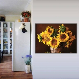 Ay Çiçekleri 23 Kanvas Tablo - 