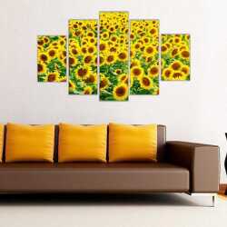 Ay Çiçekleri Kanvas Tablo - 