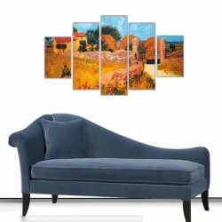 Bahçede Çalışan Çiftçiler Van Gogh Kanvas Tablo - 