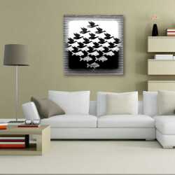 Balıklar ve Kuşlar Kanvas Tablo - 