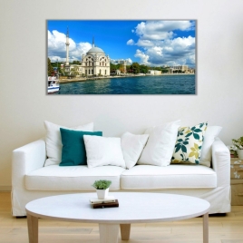 Beşiktaş Camii Panoramik Kanvas Tablo - 