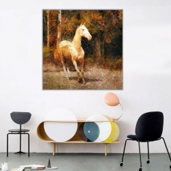 Beyaz At Kanvas Tablo - 