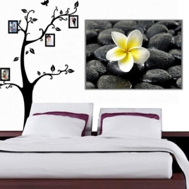 Beyaz Çiçek Kanvas Tablo - 