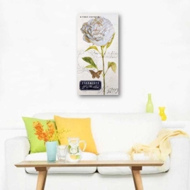 Fleurisce Beyaz Çiçek Tablosu - 