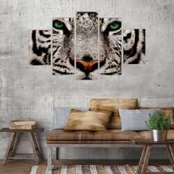 Beyaz Kaplan Kanvas Tablo - 