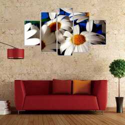 Beyaz Papatyalar Kanvas Tablo - 