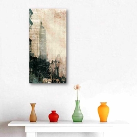 Binalar ve Şehir - Soğuk Renkler Tablo - 