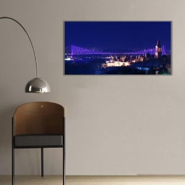 Boğaziçi Köprüsü Panoramik Kanvas Tablo - 