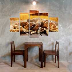 Buğday ve Ekmek Kanvas Tablo - 