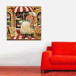 Butik Restoran ve Aşçı Kanvas Tablo - 