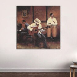 Cafe de Paris'te Müzikli Akşamlar Kanvas Tablo - 