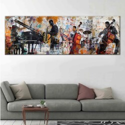 Caz Müziği Akşamı Kanvas Tablo - 