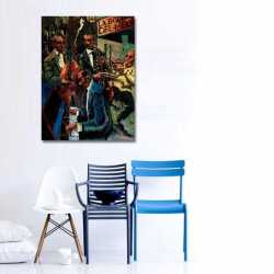Caz Müzik Müzisyenleri Kanvas Tablo - 
