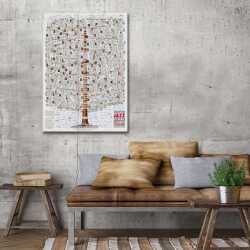 Caz Müzisyenler Listesi Kanvas Tablo - 