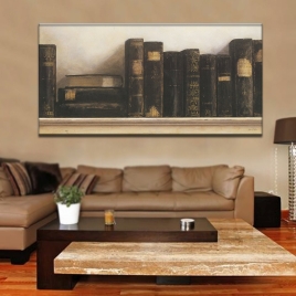 Ciltli Eski Kitaplar Kanvas Tablo - 