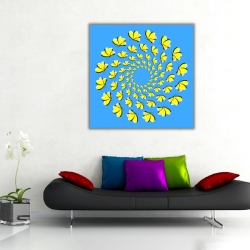 Dairesel Kelebekler Kanvas Tablo - 