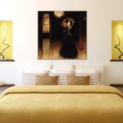 Dans Eden Çift Kare Kanvas Tablo - 