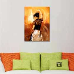 Dans Eden Kadın Kanvas Tablo - 