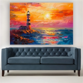 Deniz Feneri Kanvas Tablo - 