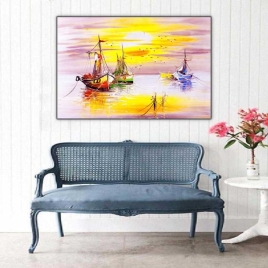 Deniz ve Sandallar Tablosu 1 - 