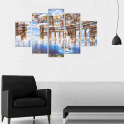 Denizin Üstündeki Şehir Kanvas Tablo - 
