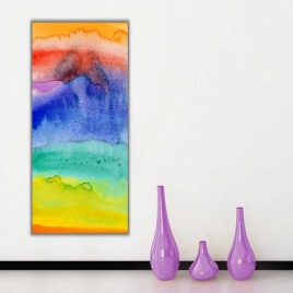 Doğanın Renkleri Dikey Panoramik Kanvas Tablo - 