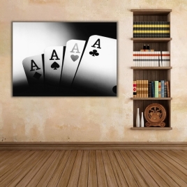 Dört As Kanvas Tablo - 